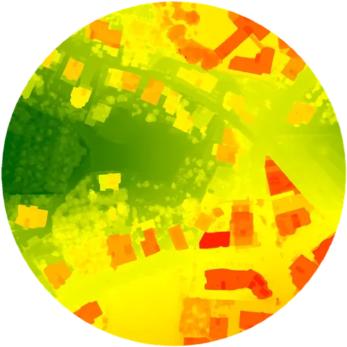 Aerial survey digital surface model